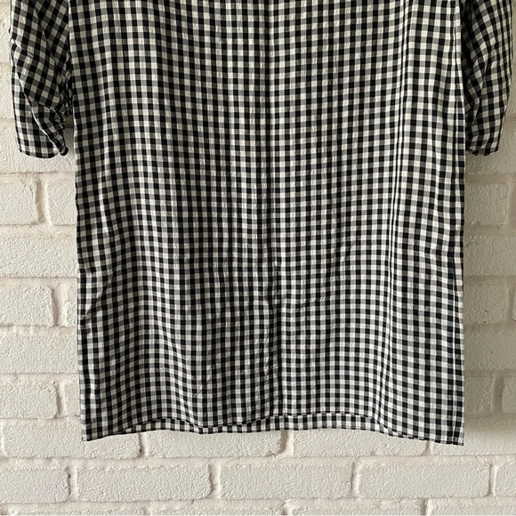 Tibi Black White Gingham Print Shift Dress Checkered Women’s Size 4 - Picture 8 of 12